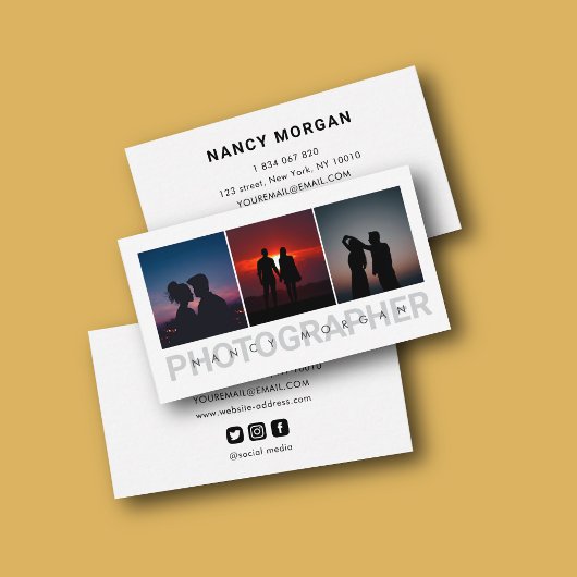 の写真結婚コラージュ 名刺