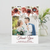 の写真結婚サンキューカード秋ミックスフローラ 招待状 (スタンド正面)