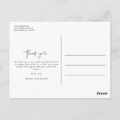 の写真結婚スクリプトありがとうポストカード ポストカード (裏面)