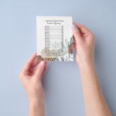 の写真結婚セッションフローラ価格リスト チラシ (手)