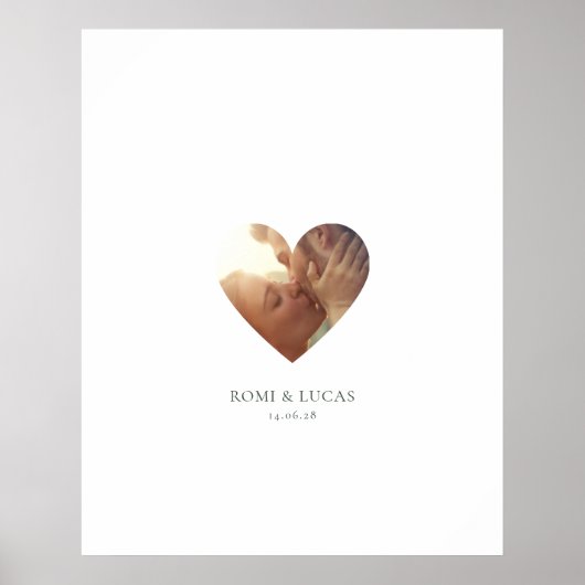 の写真結婚ハートゲストブックオルタナティブ ポスター (正面)