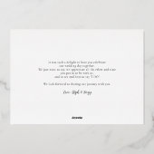 の写真結婚バラゴールドフォイルサンキューカード 箔招待状 (裏面)