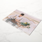 の写真結婚バラゴールドフォイルサンキューカード 箔招待状 (回転した状態)