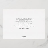 の写真結婚バラゴールドフォイルサンキューカード 箔招待状 (裏面)