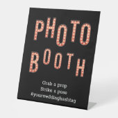 の写真結婚ブース劇場照明サイン 台座サイン (正面)