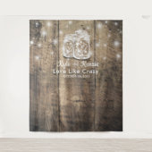 の写真結婚ブース背景ウッドメイソンのジャイルライト タペストリー (正面)