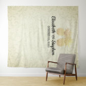 の写真結婚ブース背景パインモダンアップル タペストリー (インサイチュ(横))