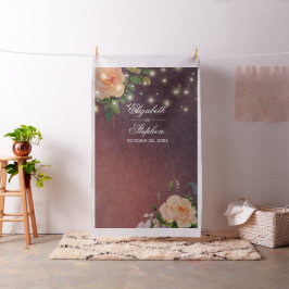 の写真結婚ブース背景フローラストリングライト ファブリック