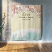 の写真結婚ブース背景夏ビーチヒトデ タペストリー