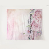 の写真結婚ブースBackdrop Bohoフローラ羽毛 タペストリー (正面(横))