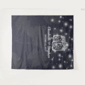 の写真結婚ブースBackdrop Mason Jars Lights タペストリー (正面(横))