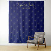 の写真結婚ブースBackdrop Navy Starry Night タペストリー (インサイチュ)