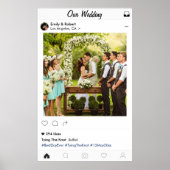 の写真結婚ポスターSNSスタイル ポスター (正面)