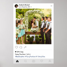 の写真結婚ポスターSNSスタイル ポスター