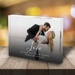 の写真結婚ミニマルなカップル書道愛 フォトブロック