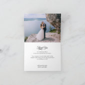 の写真結婚ワイルドフラワーガーデンポスモノグラムメッド サンキューカード (内部)