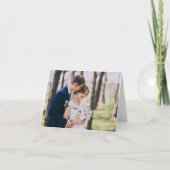 の写真結婚ワイルドフラワーガーデンポスモノグラムメッド サンキューカード (正面)