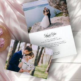 の写真結婚ワイルドフラワーガーデンポスモノグラムメッド サンキューカード