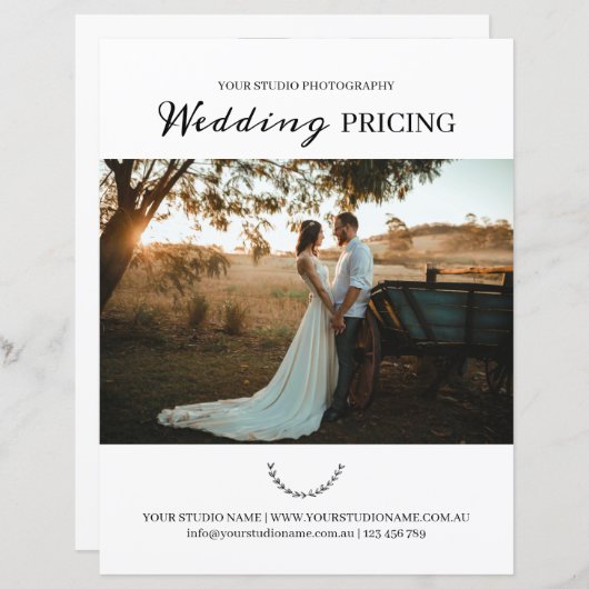 の写真結婚価格リスト価格ガイド (正面/裏面)
