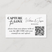 の写真結婚共有は愛のQRコードをキャプチャ エンクロージャーカード (正面)