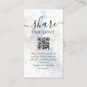 の写真結婚共有リクエストQRコード エンクロージャーカード (裏面)