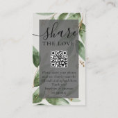 の写真結婚共有リクエストQRコード エンクロージャーカード (裏面)
