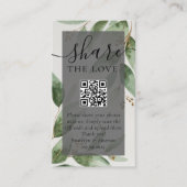 の写真結婚共有リクエストQRコード エンクロージャーカード (正面)