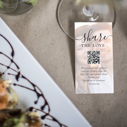の写真結婚共有リクエストQRコード エンクロージャーカード
