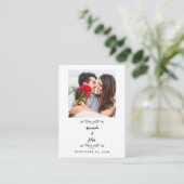 の写真結婚共有要求QRコード エンクロージャーカード (スタンド正面)