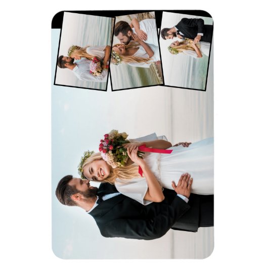 の写真結婚写真モンタージュ マグネット (縦)