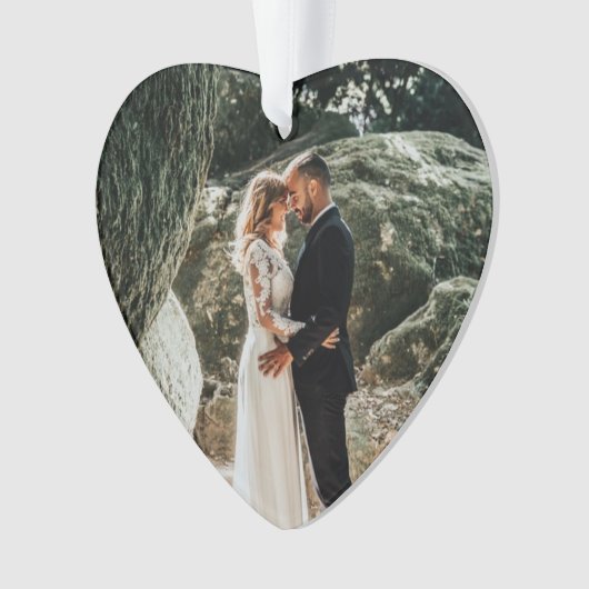 の写真結婚夫の妻としてのクリスマス1st オーナメント (正面)