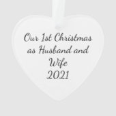 の写真結婚夫の妻としてのクリスマス1st オーナメント (裏面)