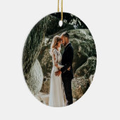 の写真結婚夫の妻としてのクリスマス1st セラミックオーナメント (右)