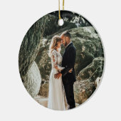 の写真結婚夫の妻としてのクリスマス1st セラミックオーナメント (左)