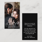 の写真結婚手書きの予算ありがとう ノートカード (正面/裏面)