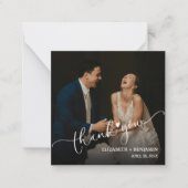 の写真結婚手書きの予算ありがとう ノートカード (正面)