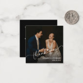 の写真結婚手書きの予算ありがとう ノートカード (正面/裏面インサイチュ)