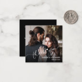 の写真結婚手書きの予算ありがとう ノートカード (正面/裏面インサイチュ)