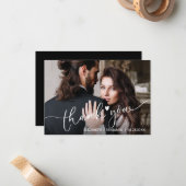 の写真結婚手書きの予算ありがとう ノートカード (正面/裏面インサイチュ)