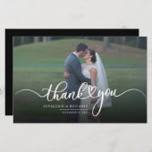 の写真結婚手書きハートサンキューカード 便箋 (正面/裏面)