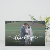 の写真結婚手書きハートサンキューカード 便箋 (スタンド正面)