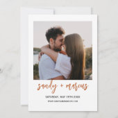 の写真結婚招待状ピンクピーチガーデン開花 招待状 (裏面)