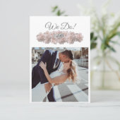 の写真結婚招待状 – パステル・ピンク・ドリーム –  招待状 (スタンド正面)