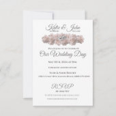 の写真結婚招待状 – パステル・ピンク・ドリーム –  招待状 (裏面)