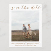 の写真結婚日付はがきを金ゴールドに保存 ポストカード (正面)