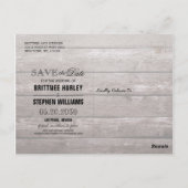 の写真結婚日付を保存Hydrangeas Lights Wood ポストカード (裏面)