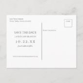 の写真結婚書の日付を保存 案内ポストカード (裏面)