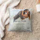 の写真結婚歌詞装飾用クッション クッション (ブランケット)