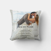 の写真結婚歌詞装飾用クッション クッション (正面)