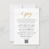 の写真結婚狩りゲームIスパイゲームQRコードカード ノートカード (正面)